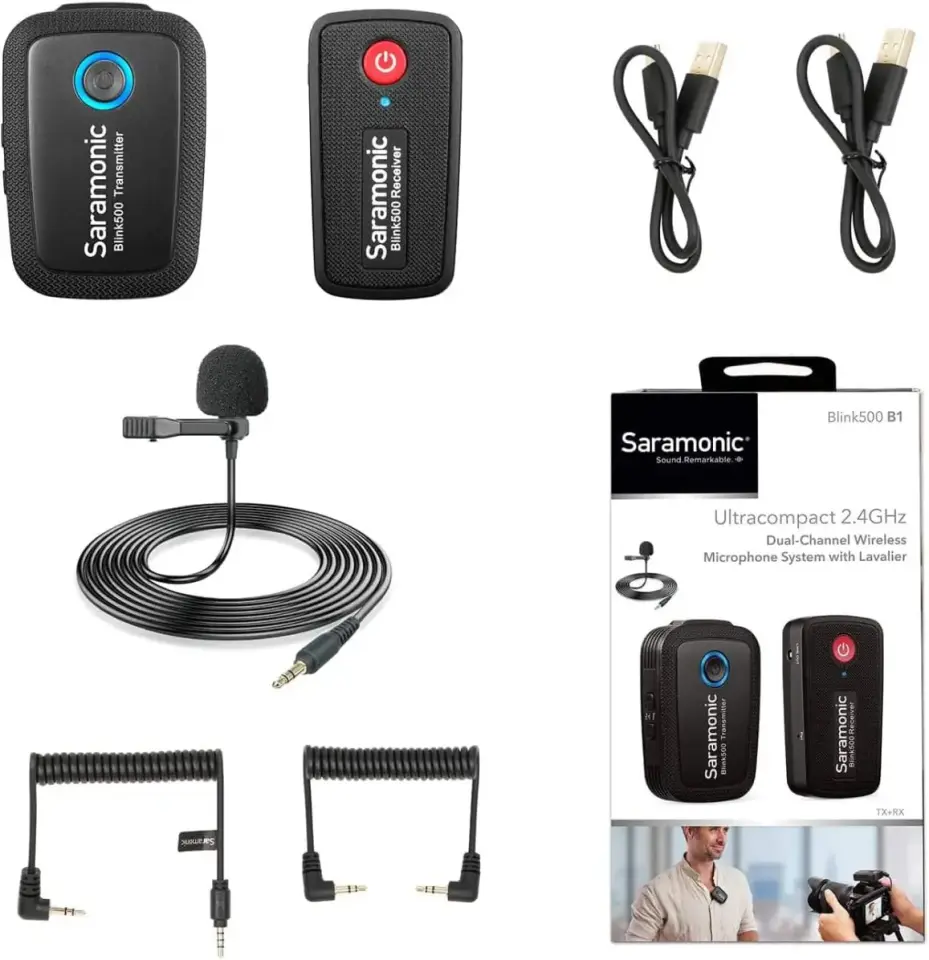 Saramonic Blink500 B1 Kablosuz Yaka Mikrofonu (TX + RX)