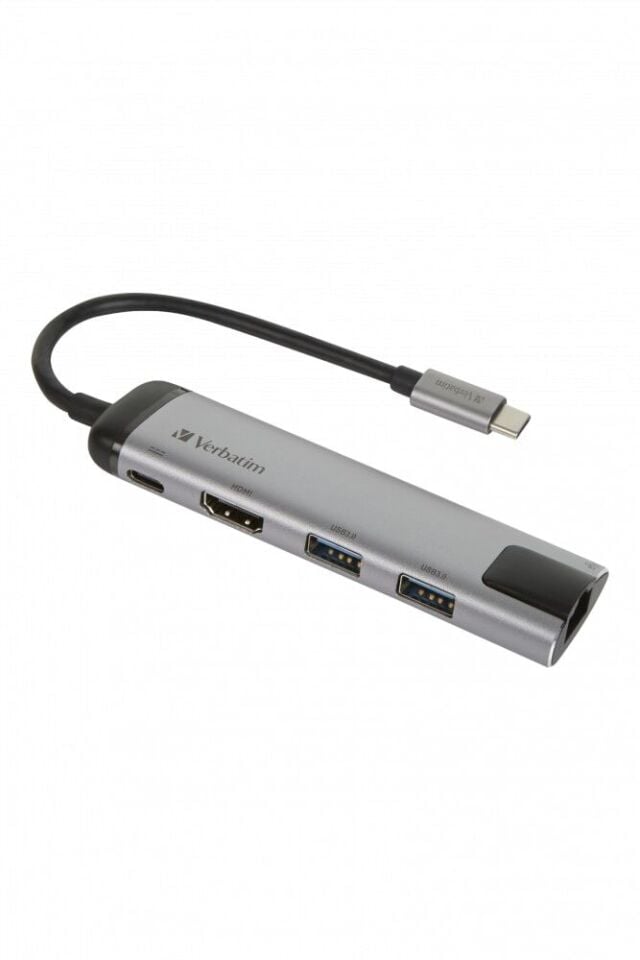 Verbatim USB-C Multiport Hub / 2x USB 3.0, HDMI, Gigabit Ethernet