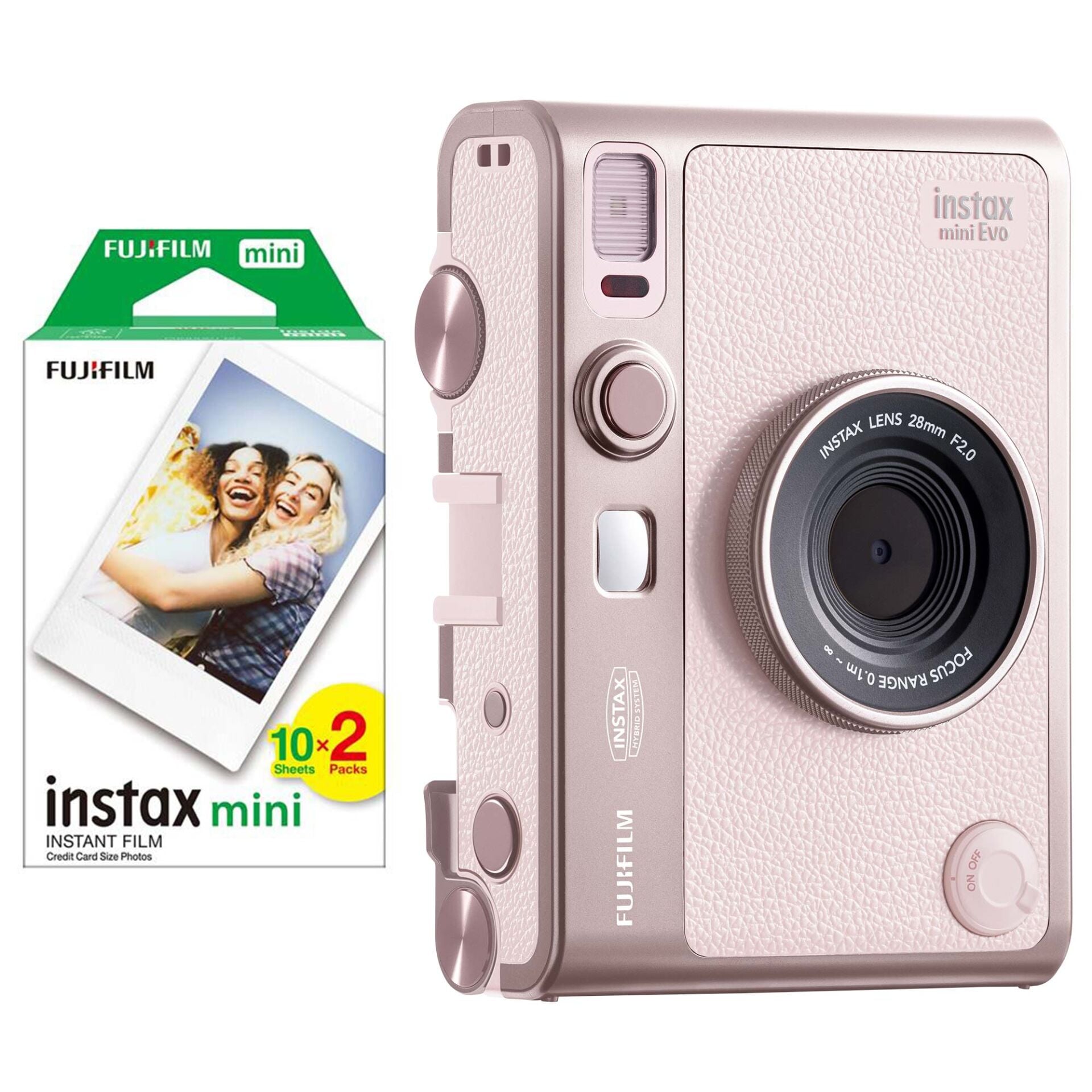 Instax Mini Evo Fotoğraf Makinesi Gentle Rose + 20'li Film