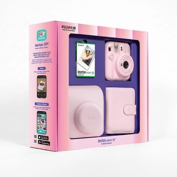Instax Mini 13 Fotoğraf Makinesi Pembe Bundle Box