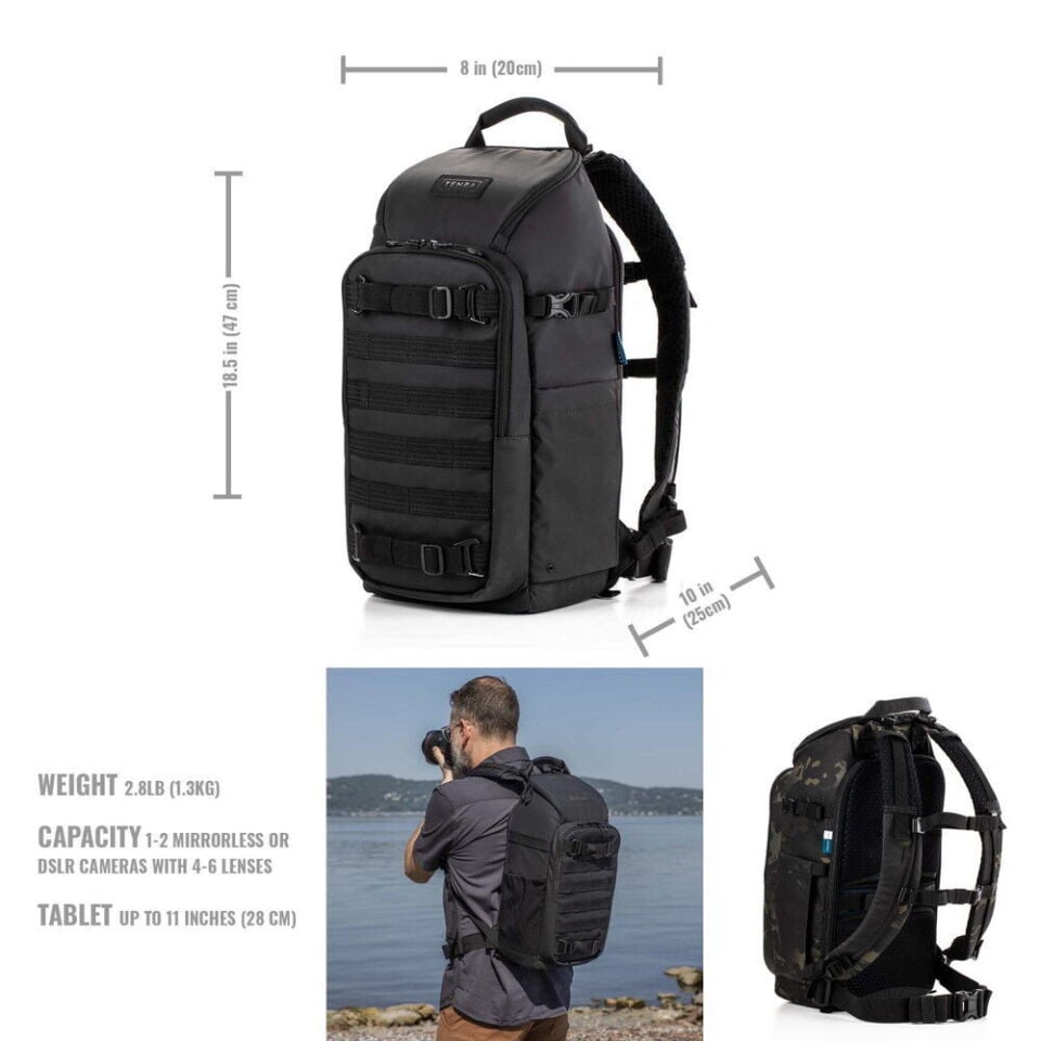 Tenba Axis V2 Multicam 16L Siyah Sırt Çantası