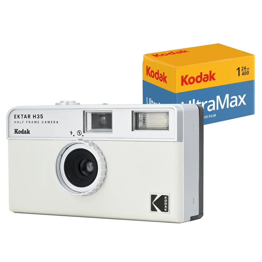 Kodak Ektar H35 135mm Filmli Fotoğraf Makinesi + Kodak Ultramax 24 Poz Film (Beyaz)