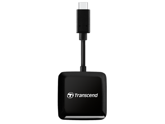 Transcend Kart Okuyucu SD ve MicroSD USB 3.2 TYPE C Siyah